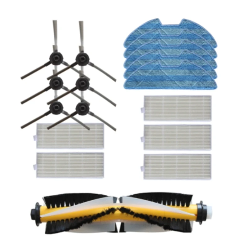 

Швабра с фильтром, основная щетка, боковая щетка, аксессуары для уборочной машины Pusanick VSLAM-811GB/-911SE, 1 комплект