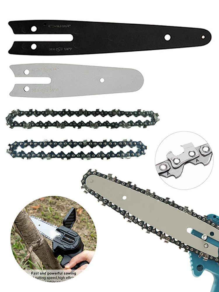 

4/6-inch Electric Chain Saw Woodworking Tool Guide Plate Chainsaw Accessory Chain for Electric Pruning Garden Supplies