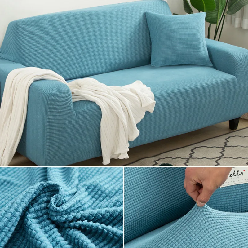 

Thick Elastic Sofa Cover Slipcover for Living Room Stretch Polar Fleece Armchair Cover 1/2/3/4 Seater L Shape Corner Sofa Covers