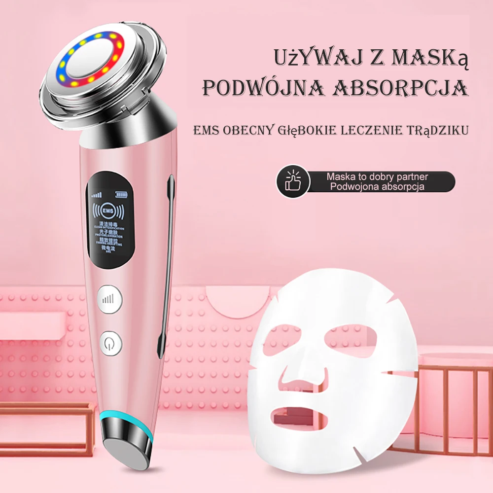 Rf podnoszenie częstotliwości radiowej urządzenia do masażu twarzy EMS mikroprądy podnoszenie pielęgnacji skóry zaostrzenie masaż twarzy przybory kosmetyczne maszyna 3 Rf podnoszenie częstotliwości radiowej urządzenia do masażu twarzy EMS mikroprądy podnoszenie pielęgnacji skóry zaostrzenie masaż twarzy przybory kosmetyczne maszyna 3