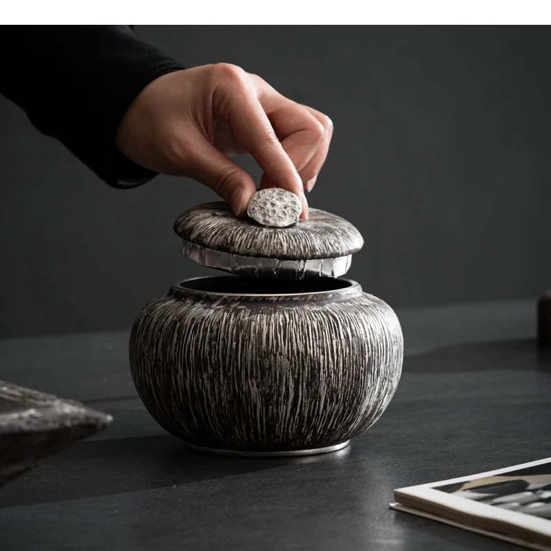 Ручной герметичный чайник портативный дорожный винтажный керамический пуэр