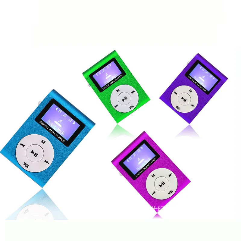 Mp3-плеер с металлическим зажимом мини USB ЖК-экран поддержка 32 ГБ Micro SD TF слот для