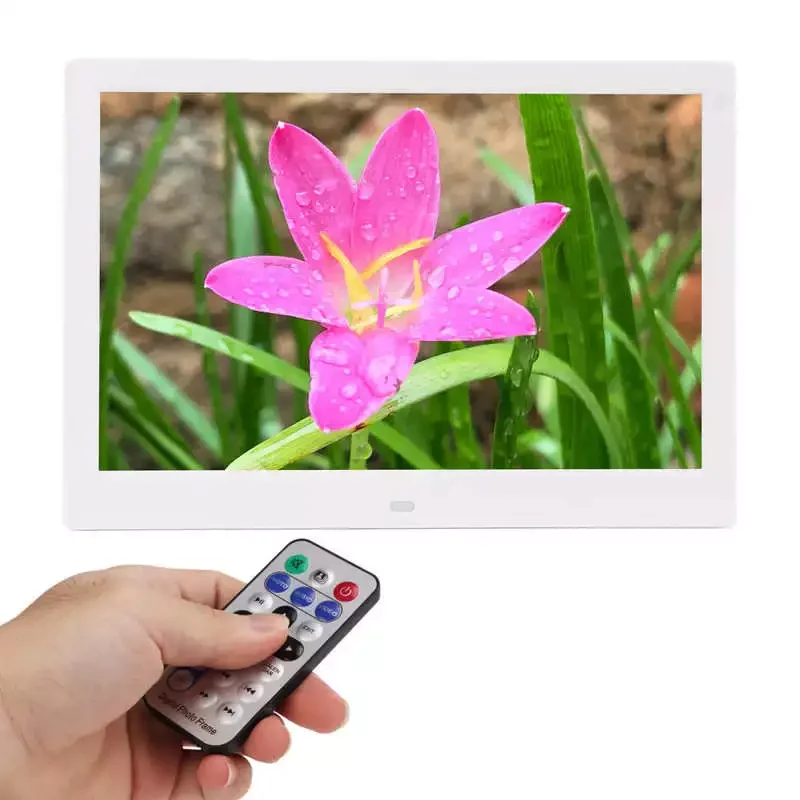 

Electronic Picture Frame HD Dual Control Digital Photo Frame ABS MP3 MPEG4 Picture Player 10m Remote Control with Smart Remote