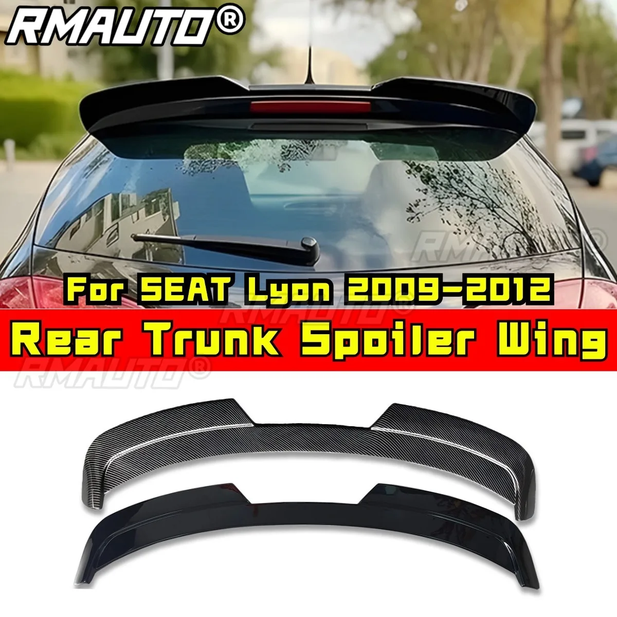 Фото Задний спойлер-диффузор для багажника, защитный обвес для SEAT Leon 2009-2012, автомобильные аксессуары №2
