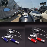 motorcycle chrome oval side rearview mirrors motorbike accessories for motocross scooter e bike racing motorbike side mirror