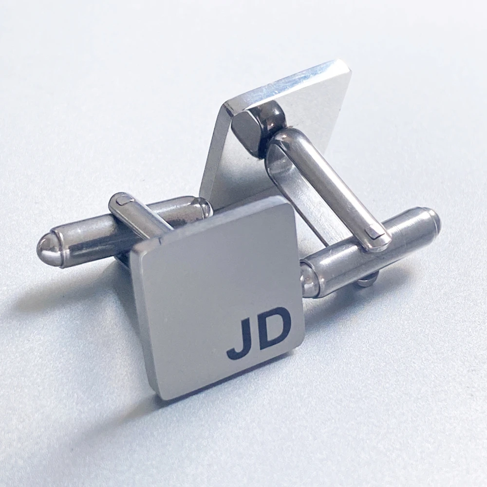 

Мужские Запонки с гравировкой на заказ, металлические запонки из нержавеющей стали с геометрическим рисунком, персонализированные мужские...