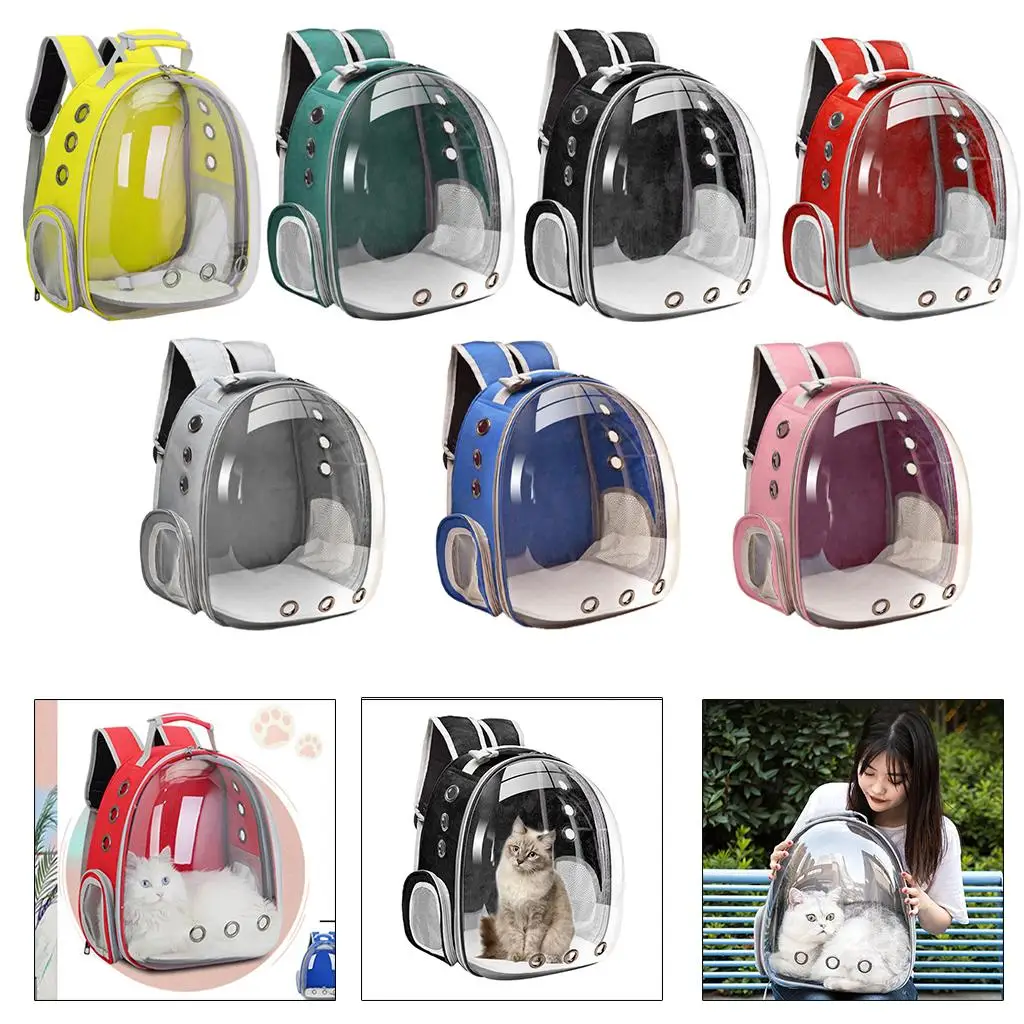 

Pet Carrier Small Cats Backpack Puppy Transparent Holder Sightseeing Bag