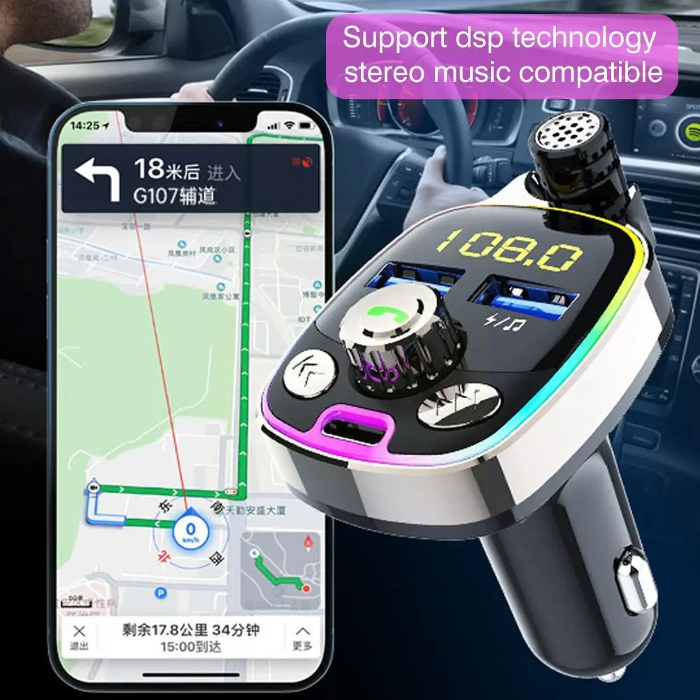 

Fm-трансмиттер M5U1 автомобильный, Bluetooth, Usb, Mp3