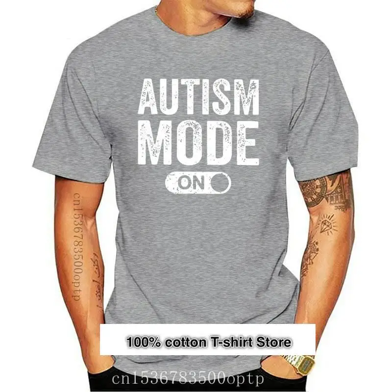 

Camiseta con el mejor modo de Autismo para hombres, ropa Kawaii bonita, de talla grande, hecha a medida, nueva