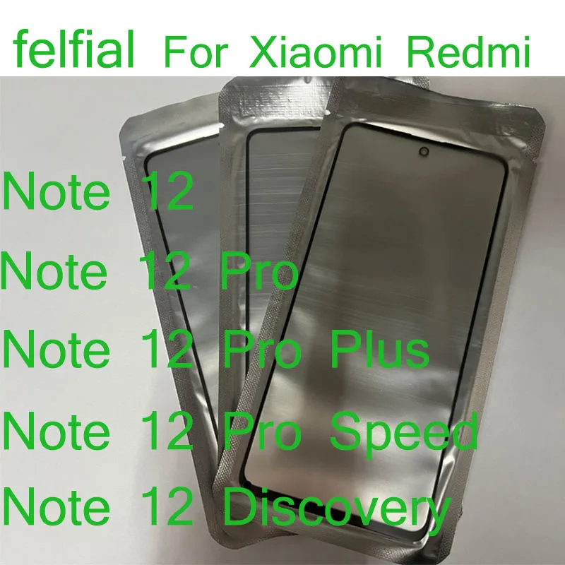 10 шт./партия переднее стекло + OCA LCD Внешний объектив для Xiaomi Redmi Note 12 Pro Plus Speed Discovery