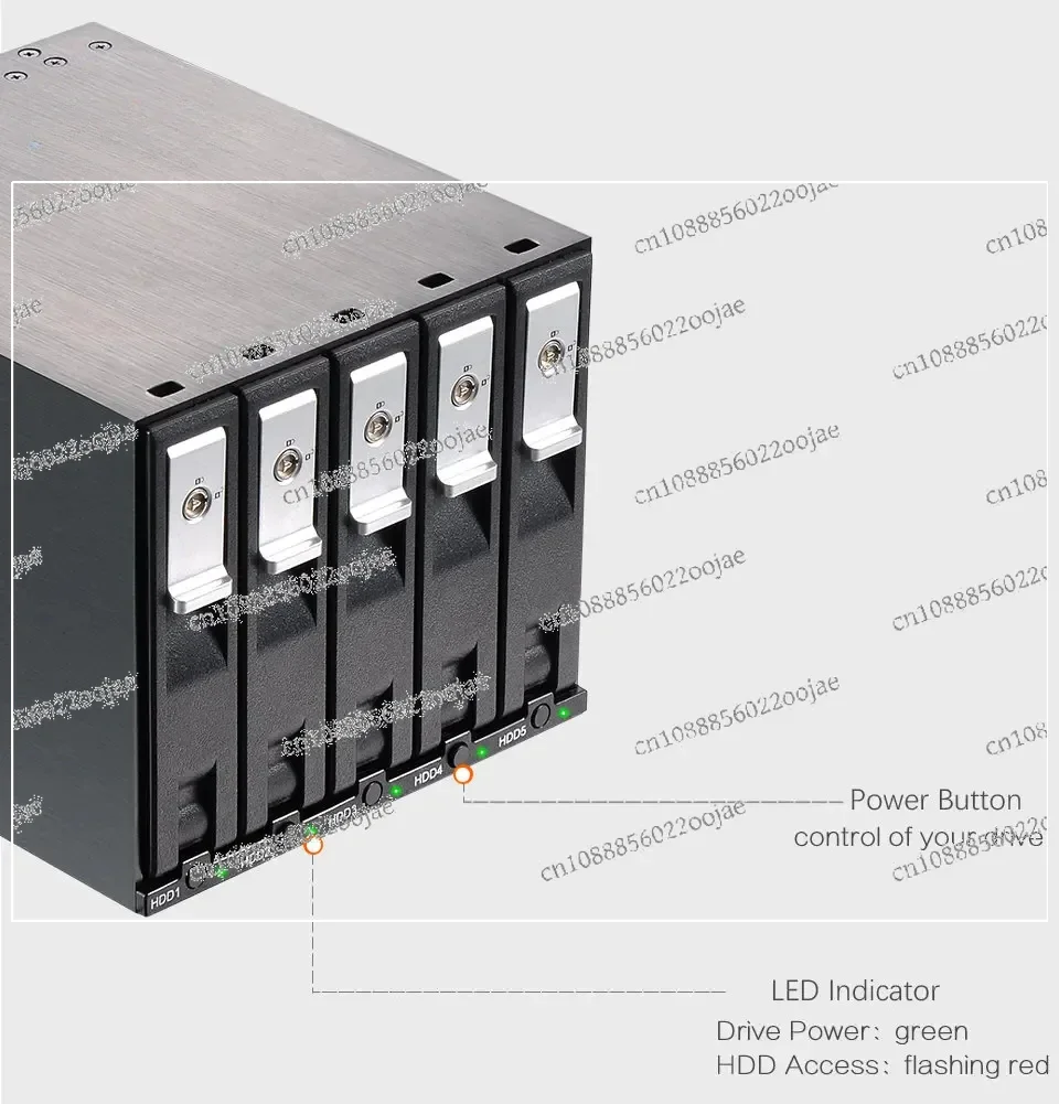Unestech 3 5-дюймовый 5-ступенчатый SATA без лотка с возможностью горячей замены 5 25 дюйма