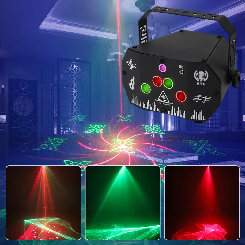 Новогодний дискотечный светодиодный RGB-прожектор YSH для дискотеки миниатюрный
