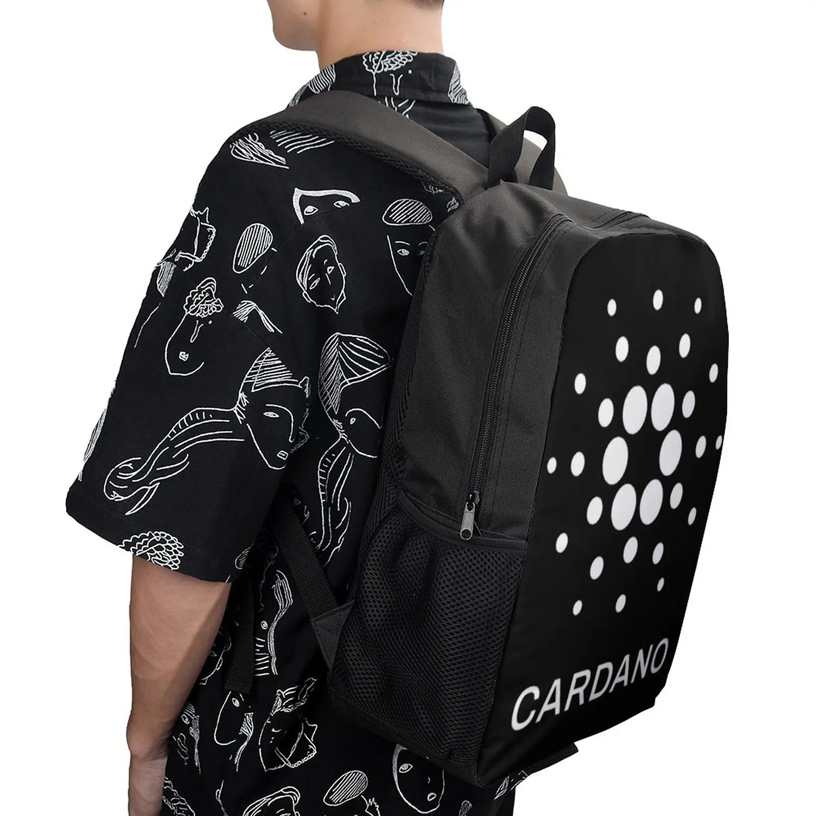 

Cardano ADA Coin Crypto Currency Secure Snug Knapsack17 Inch Shoulder Backpack Vintage Sports Activities Creative