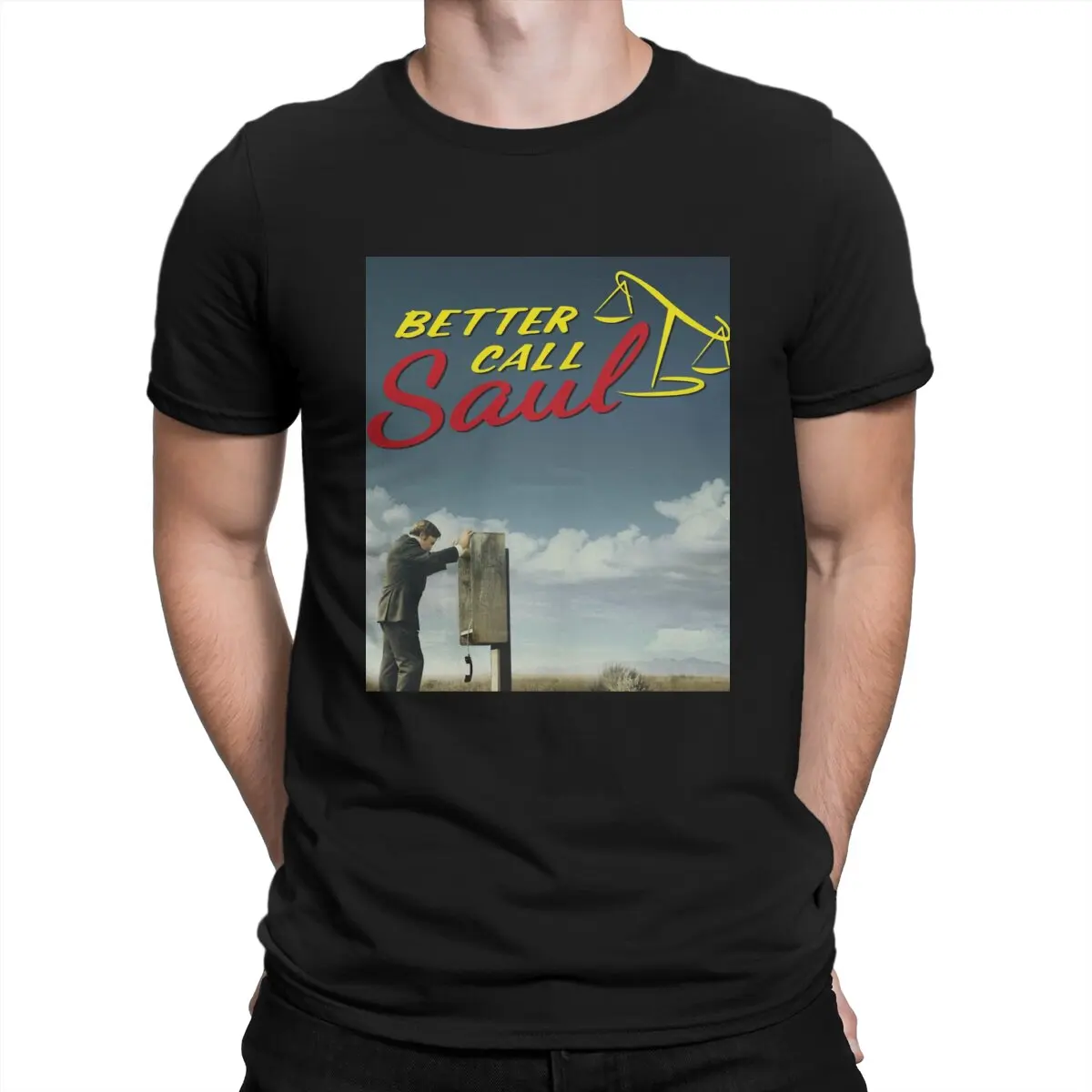 

Better Call Saul Season Creative TShirt for Men Poster Round Neck Pure Cotton T Shirt Personalize Gift Clothes Tops