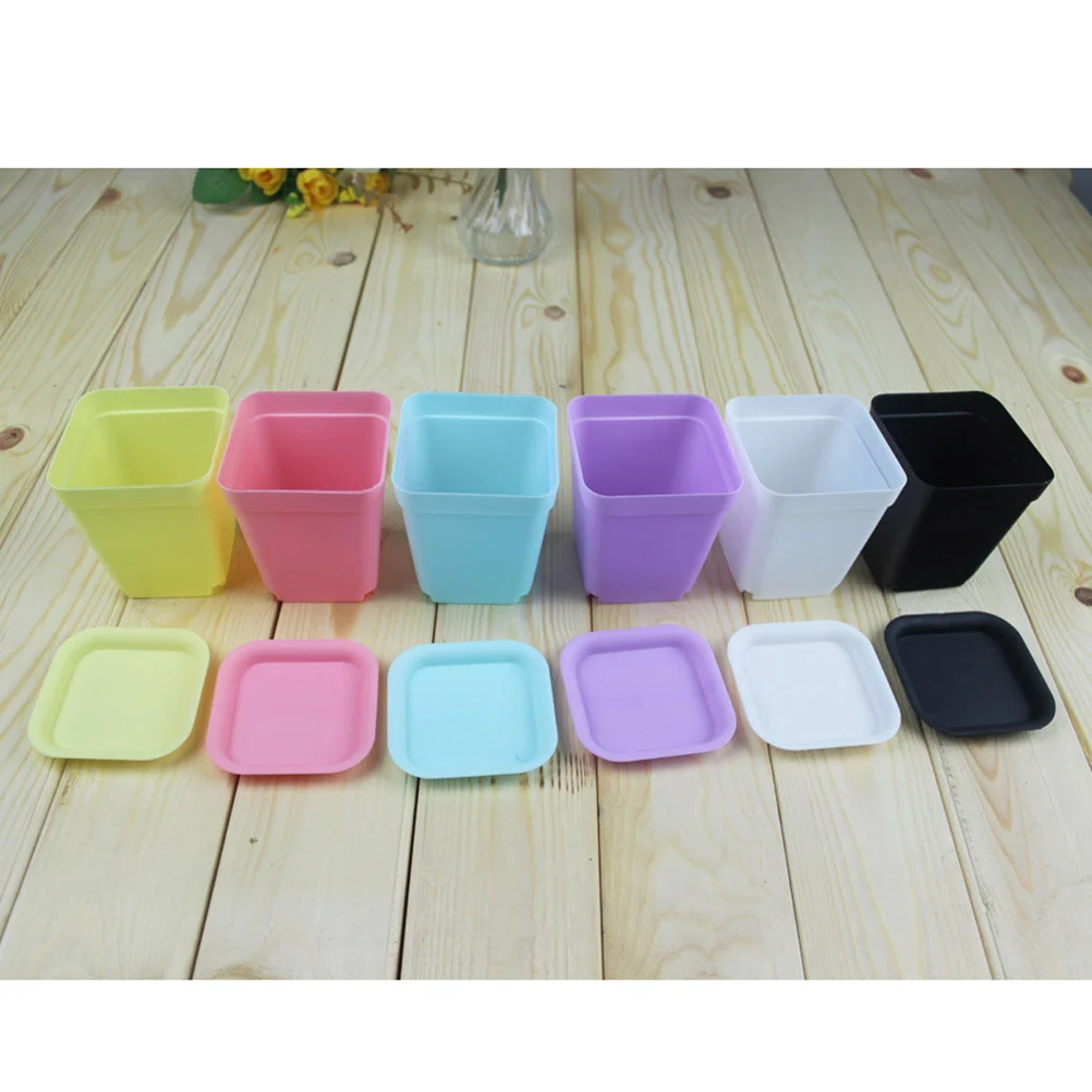 

10 Pcs Plastic Vase Mini Succulent Plants Small Pots Indoor Nursery Accessories Cactus Planter Garden & planters