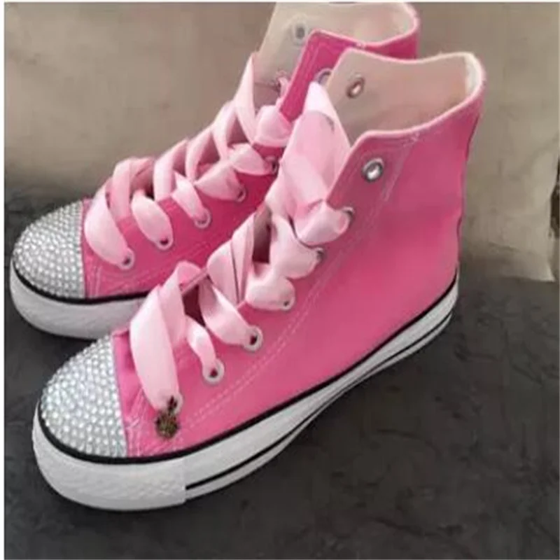 

Эспадрильи ручной работы с белой бриллиантовой лентой на заказ, повседневные женские эспадрильи для занятий спортом и ходьбой, Размеры 35-41