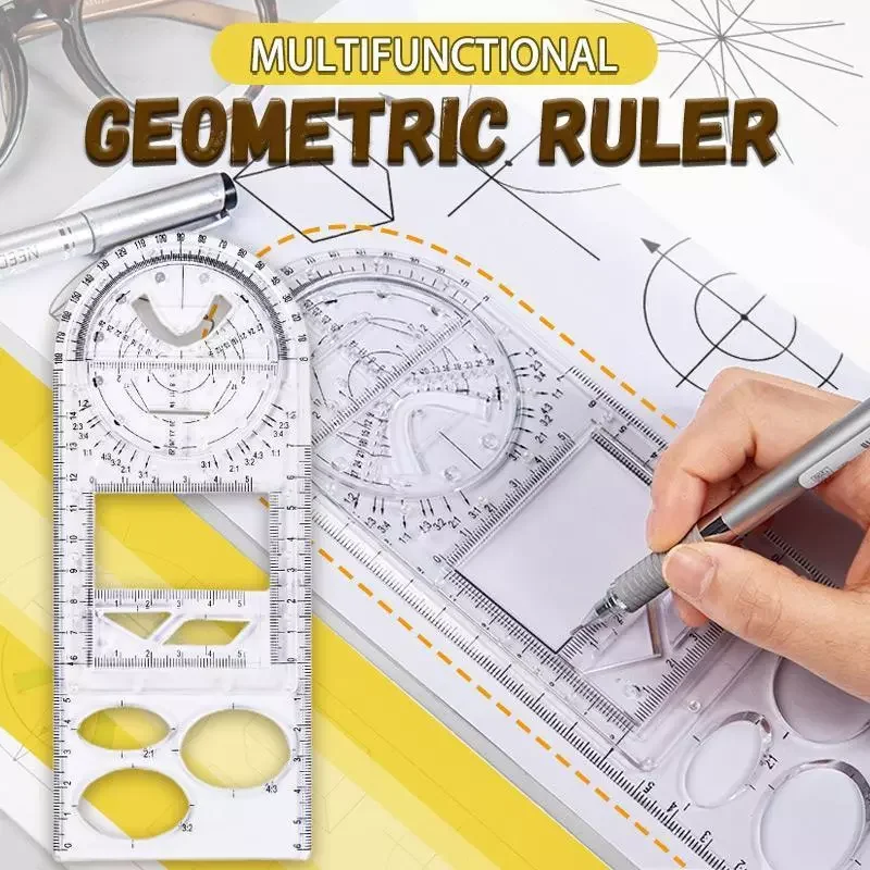 

Geometric Ruler Geometric Drawing Template Measuring Tool For School Office Supplies Drawing Rulers Students