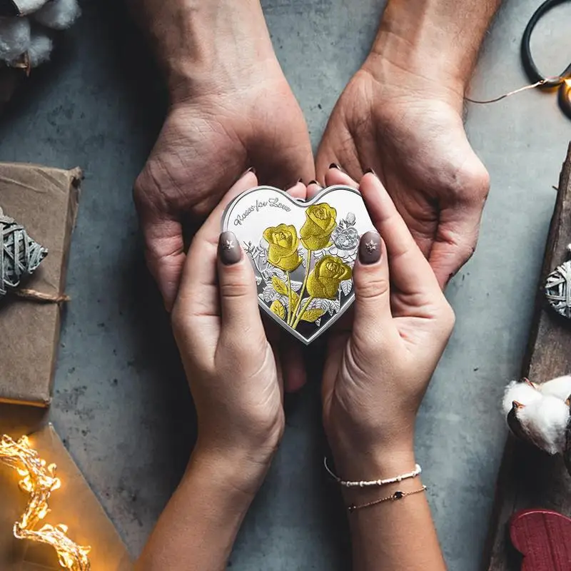 Памятная монета в форме сердца розы памятная коллекция монет I Love You
