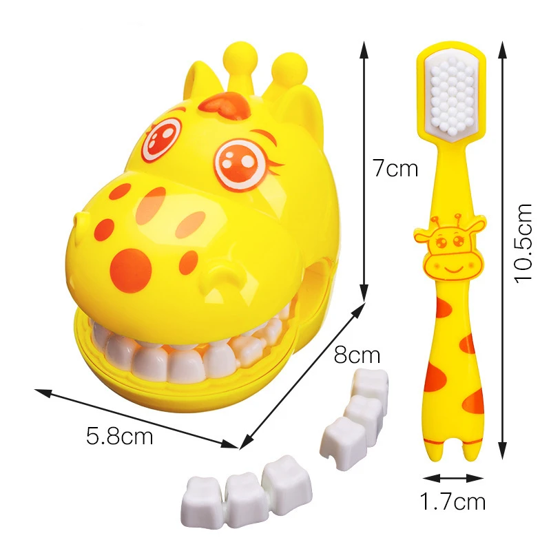 

Giraffe Teeth Brush Demo Teeth Teaching Model Dental Model Teeth Model Kids Children Earlier Education Brushing Tooth Toy Gifts