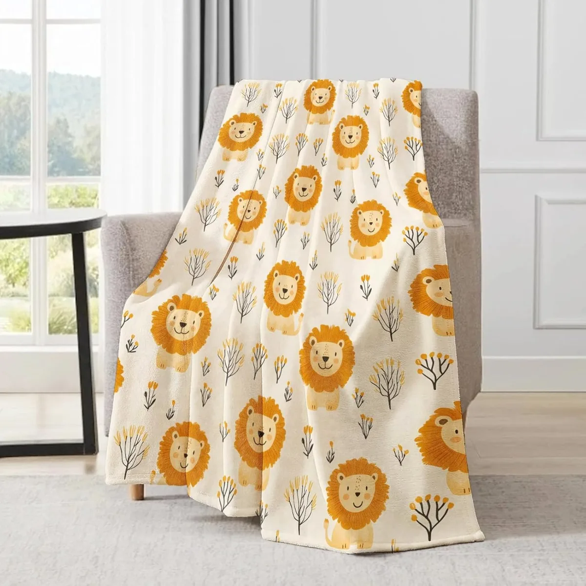 Одеяло с изображением льва подарки для детей маленьких девочек и мальчиков