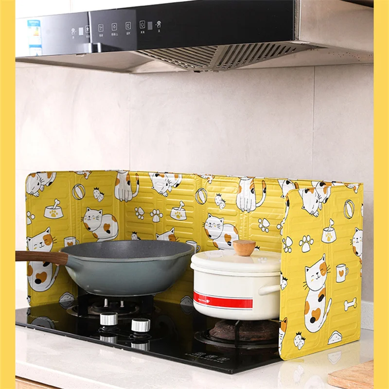 

Specialty Tools Splatter Screens Guard Oil Baffle Heat Insulation Anti Splatter Cute Cat Home Kitchen Accessories Useful Gadgets