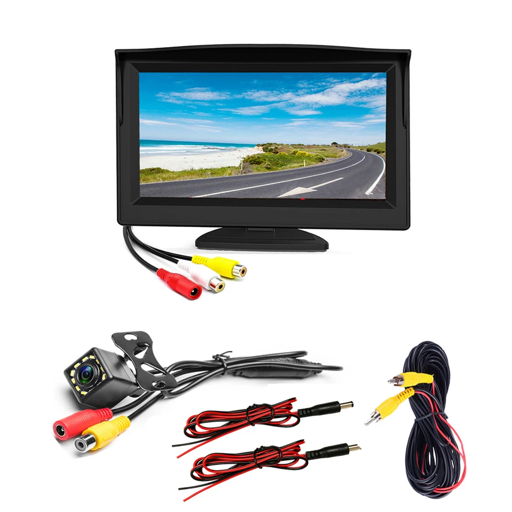 

5-дюймовая автомобильная камера HD TFT LCD, автомобильный видеомонитор 16:9, автомобильная камера заднего вида, аксессуары для авто, грузовиков