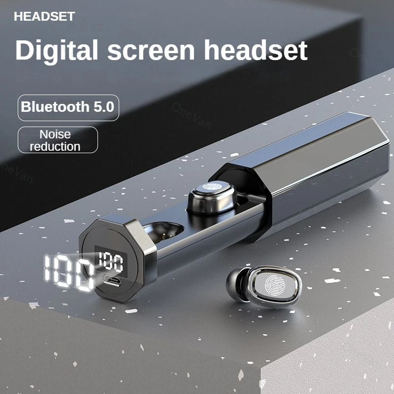 

Классическая выдвижная Беспроводная Bluetooth-гарнитура, бинауральные наушники-вкладыши TWS Touch Metallic 5,1, Bluetooth-наушники, подарок для бизнеса