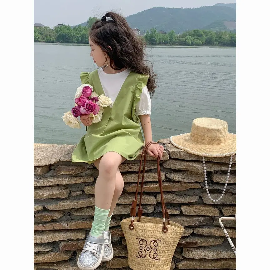 

Girls Casual Dresses Soft Comfortable Pretty Lovely Lively casual Simple Fashion Loose Sweet New Pattern Artistic Personality