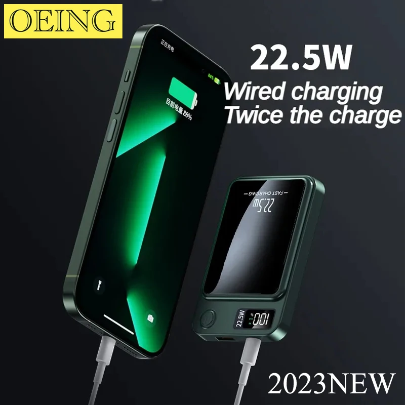 NEW 2023 20W Fast Wireless Charger  Magnetic Portable External Auxiliary Battery Pack 10000mAh for iPhone 12 13 14 Power Bank