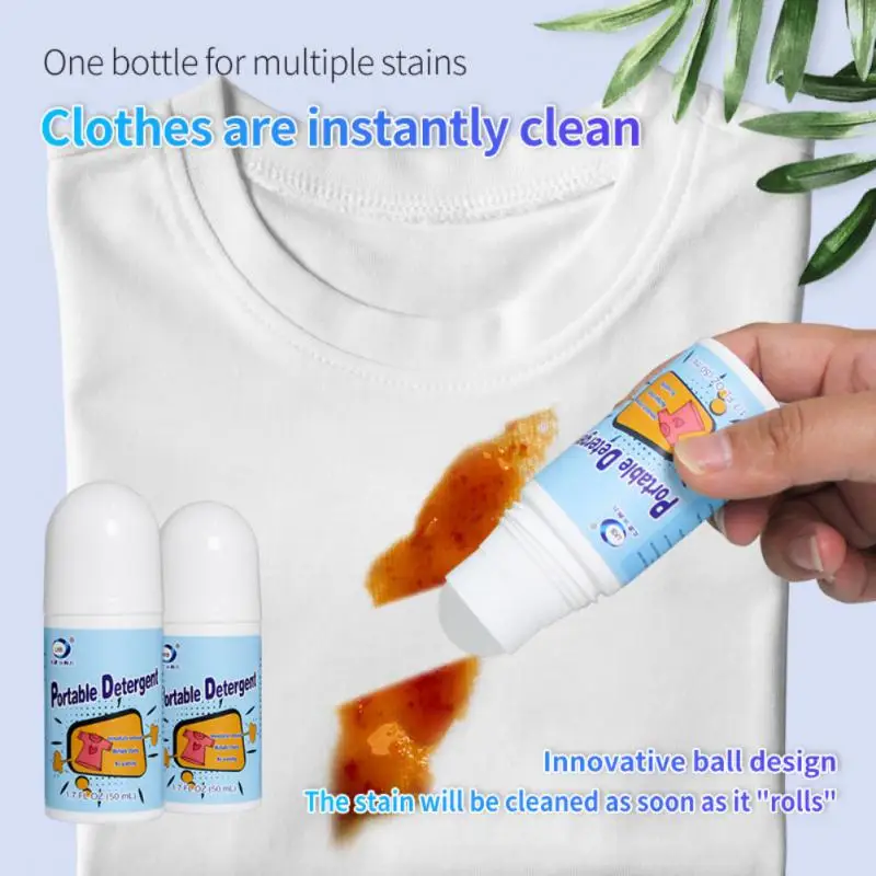 

50ml Portable Clothing Stain Removers Laundry Cleaner Oil Stain Coffee Stain Removers Clothes Partial Decontamination Wash-Free