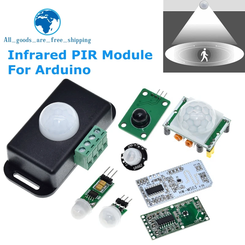 HC-SR501 HC-SR505 AM312 SR602 HW-MS03 Регулируемый ИК пироэлектрический инфракрасный мини-модуль PIR датчик движения Детектор модуль для Arduino