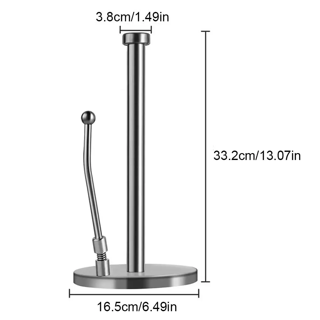 

Stainless Steel Bathroom Kitchen Paper Towel Vertical Holder Dining Stand Household Countertop Tissue Organizer Home