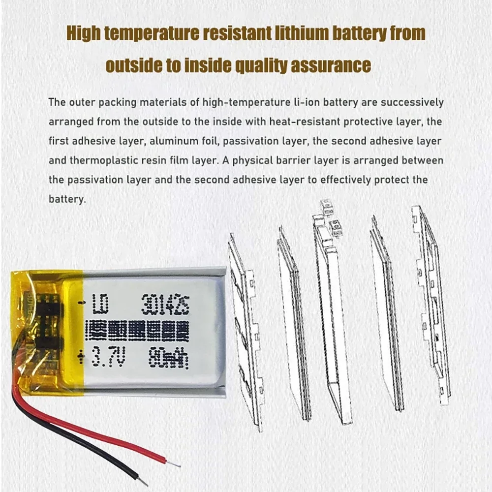 Литий-полимерный перезаряжаемый аккумулятор для игрушек Bluetooth