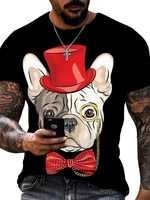 mens fashion t shirts pet cartoon cute round neck short sleeves street trend oversized shirts that young people love