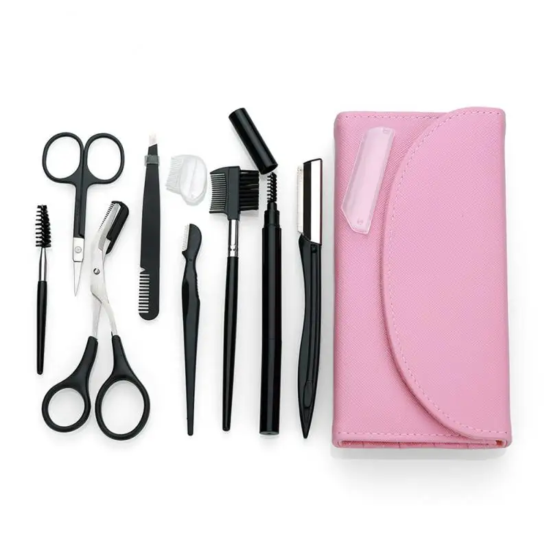 

8-piece Eyebrow Cutters Set Eye Brow Trimmer Scissors Face Shaver Hair Removal Razor Woman Eyebrow Shaper Makeup Tools TSLM2