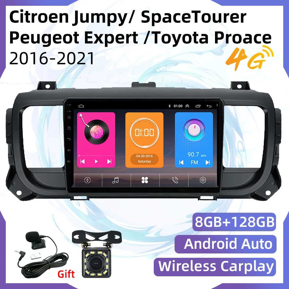 

Car Multimedia Player for Citroen Jumpy SpaceTourer for Peugeot Expert Traveler for Toyota Proace 2016-2021 Radio 2 Din Android