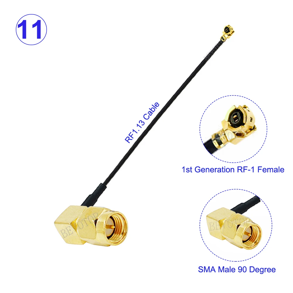 

1 шт. RF1.13 SMA к IPX-1 кабель SMA/RP SMA штекер к uFL IPX-1 штекер/гнездо WIFI антенна RF кабель RF1.13 удлинитель косички