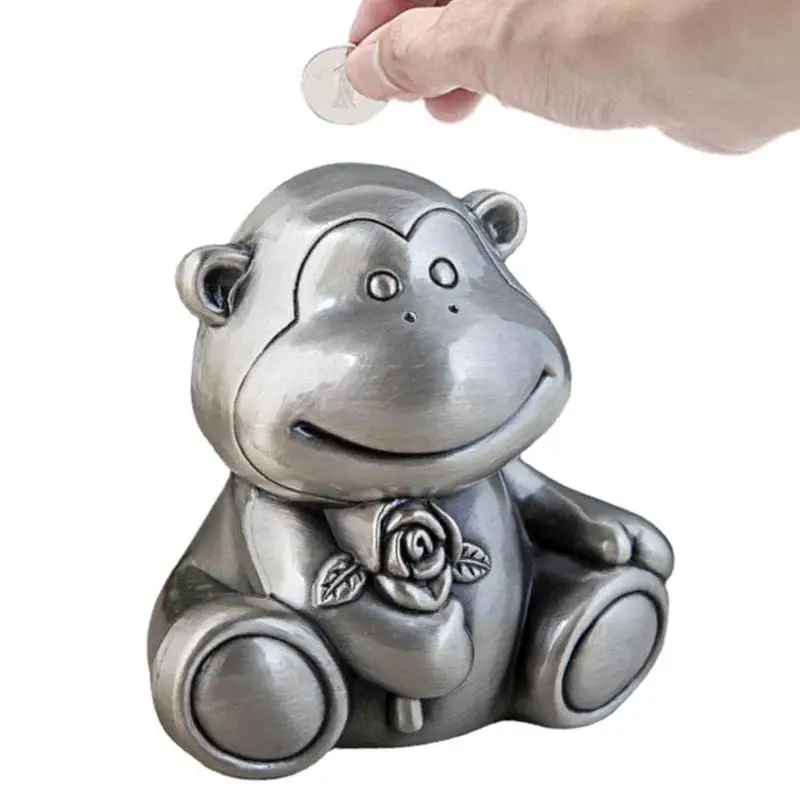 

Kids Piggy Bank Metal Piggy Banks For Kids Handmade Statue Home Decorative Animal Zinc Alloy Money Saving Coin Bank Box