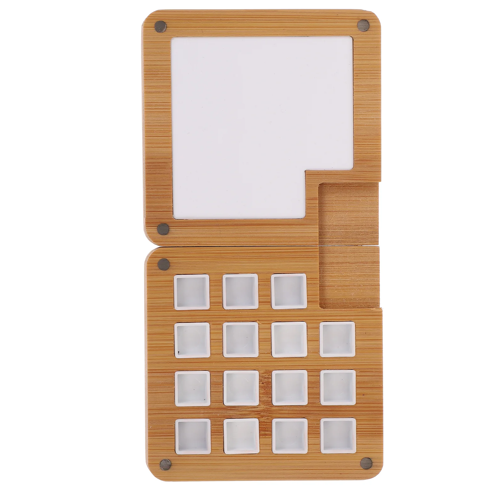 

Watercolor Empty Box Wooden Travel Sketchbook Case Tins Pallet Portable Mini Pigment Lid Colour Pocket