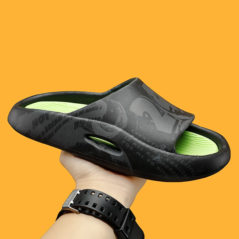 Мужские Нескользящие шлепанцы WSNG Новинка лета 2022 модные двухцветные сандалии с