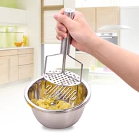 304 stainless steel mash potato masher manual kitchen potato ricer masher beater kitchen accessories kitchen gadget cooking tool