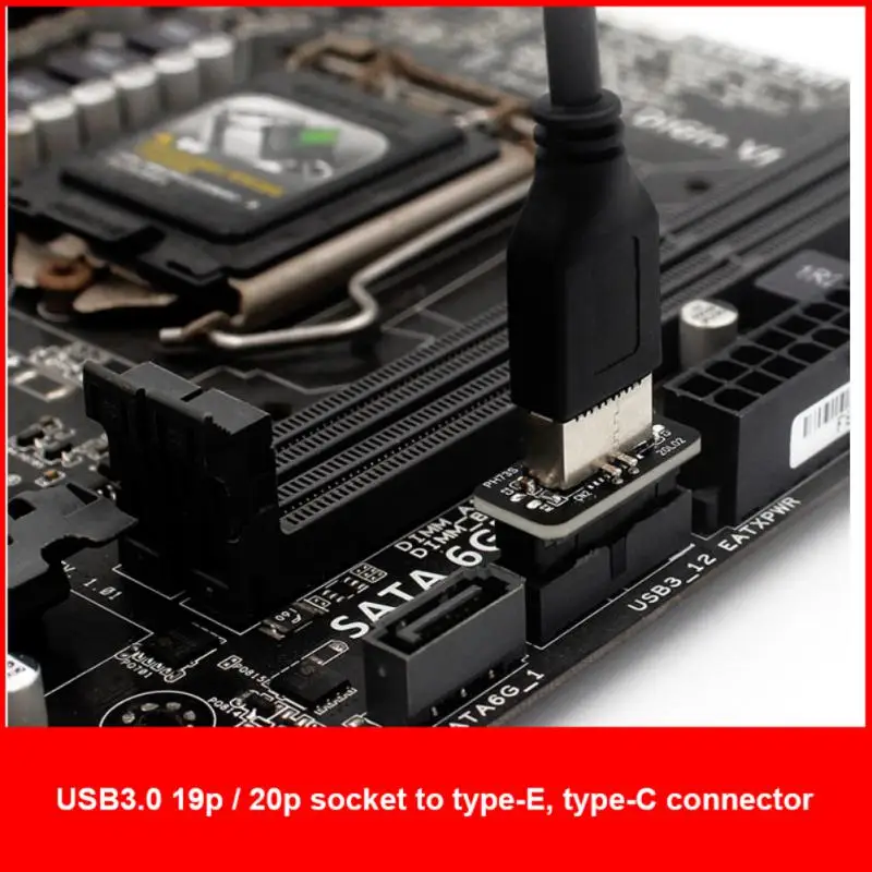 USB 3.0 20Pin/19P Header к Type-E A-Key 3 0 20-контактный адаптер для передней панели Type C Кронштейн