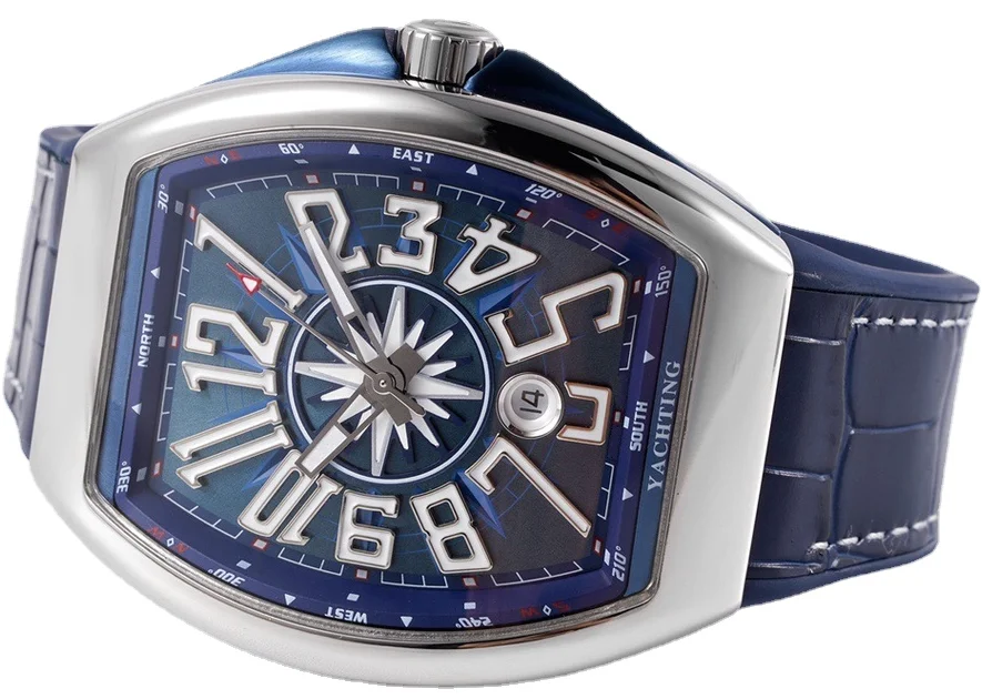 

V45 mechanical watch automatic Blue Leather