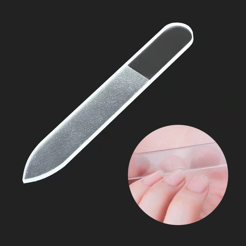 

1pc Professional Nano Glass Nail File Buffer Transparent Sanding Polishing Strip Grinding Nail Art Files Reusable Manicure Tools