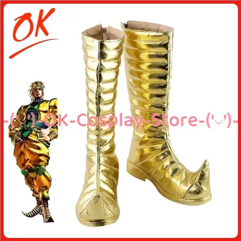 Фото [На заказ] JoJo's Bizarre Adventure Dio Brando Обувь для косплея Аниме Игра Костюм для ролевых игр Опора Хэллоуин Вечеринка Сапоги из искусственной кожи №1