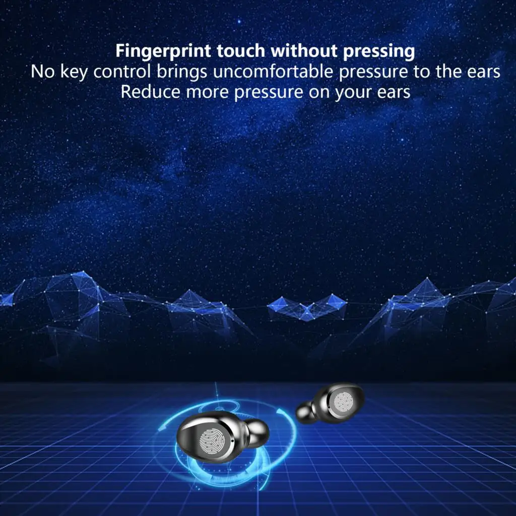 

F9-5c Bluetooth-совместимая гарнитура, цифровой дисплей, сенсорная Беспроводная игровая гарнитура TWS5.1, наушники-вкладыши, гарнитура, 1 шт.