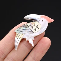women brooch pin natural shell birds shaped brooches for jewelry making diy necklace wedding accessory droppshing