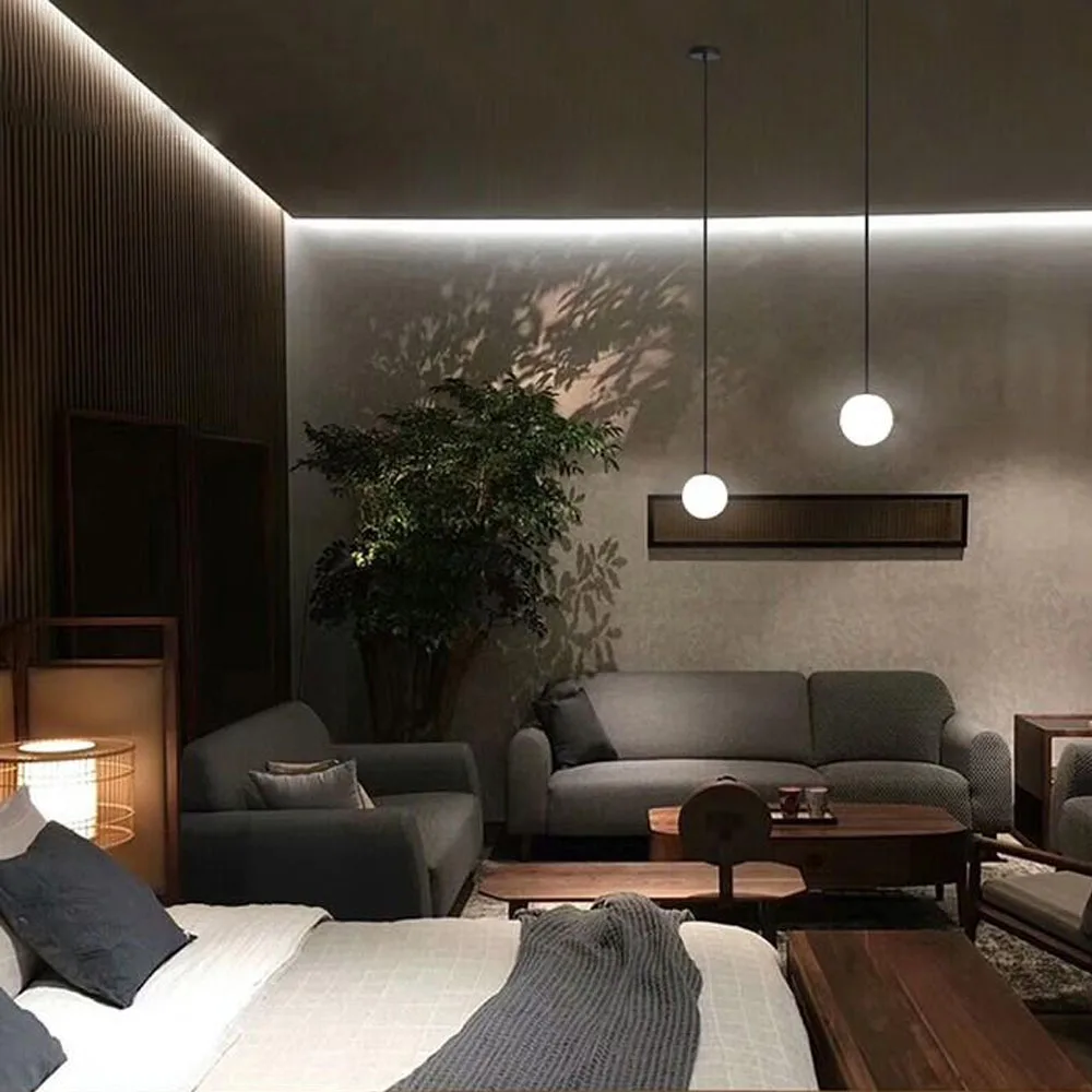 Modern Industrial Iron Long Arm Led Pendant Lights Black Gold Luminaire Bar Living Room Hanging Light Simple Creat Lamp Fixtures |