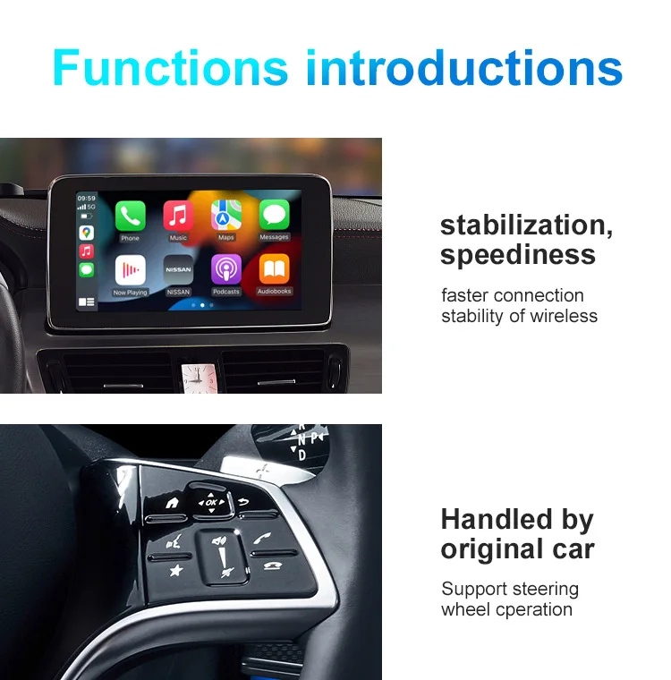 Проводной CARPLAY на беспроводной CARPALY поддерживает Android Авто iPhone с одним и тем же