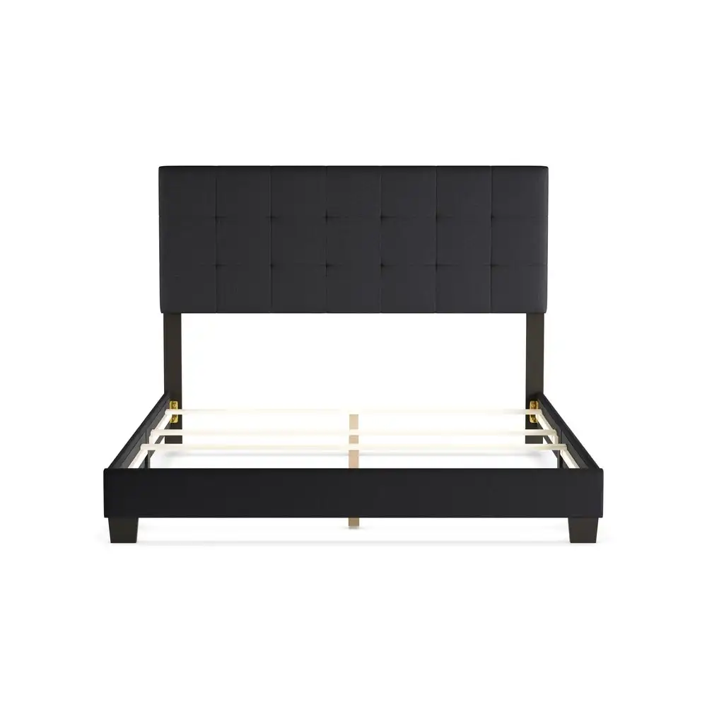 Стеганная кровать с обивкой Коробочная пружина ткань мебель для спальни